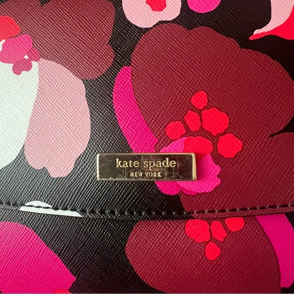 Kate Spade Leather Lilah Laurel Way Wonder Floral Satchel